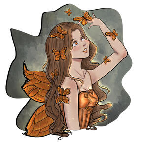 Butterfly Fairy, OC that was made inspired from Monarch Butterfly.
