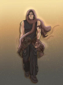 Asher, full-body original character with detailed character design